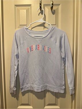 Vineyard Vines Light Blue Crewneck with Multicolor Logo